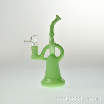 Glass hookah độc đáo Clear Water TIPE RECYCLER DAB RIG CARK và nội tuyến Rigs dầu 14,5mm Ống nước khớp Percolator